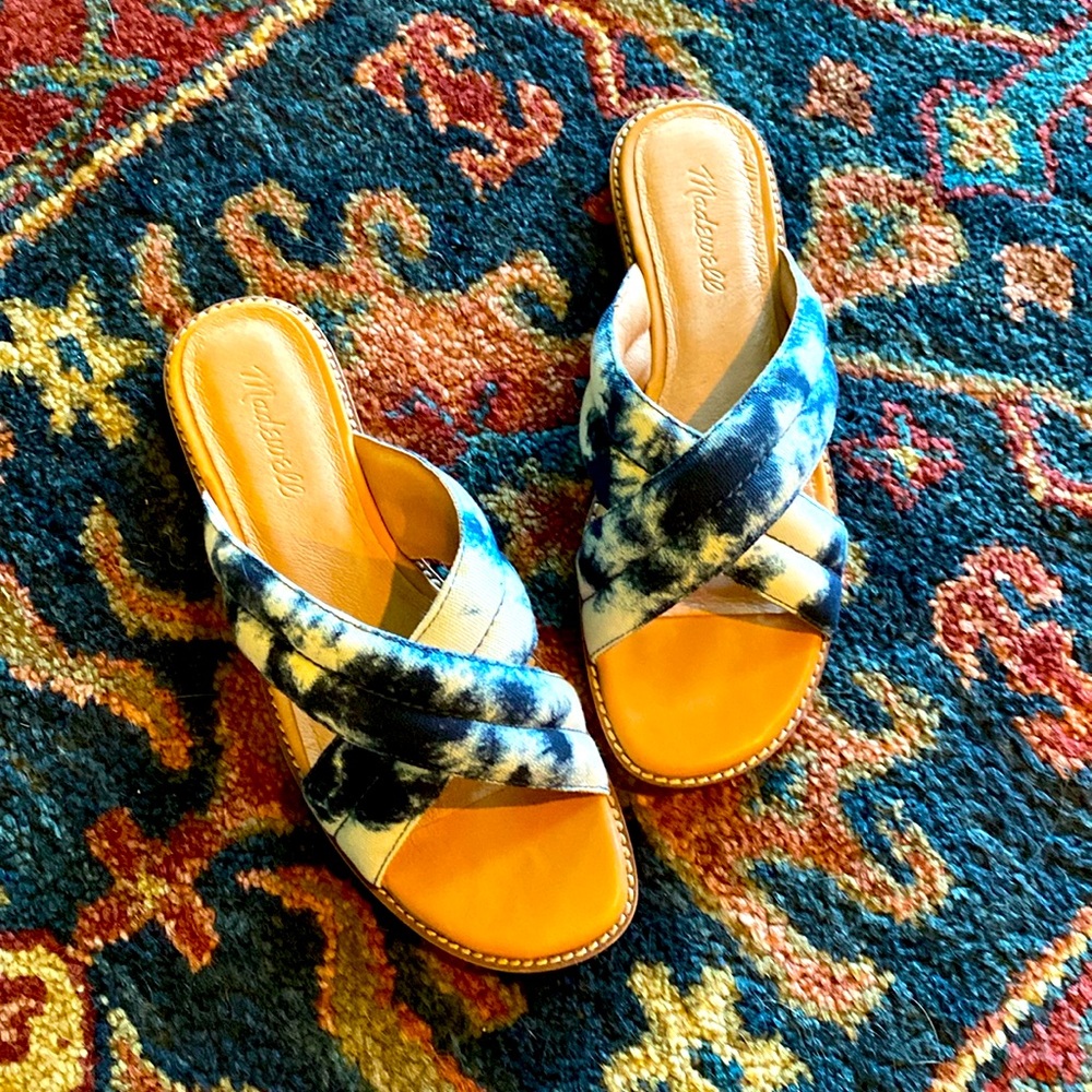 Madewell Skyler Slide Sandal in Tie-Dye